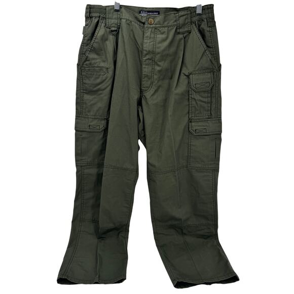 5.11 Tactical Pants Mens 34x32 (34x31 ACTUAL) Cargo Taclite Pro Ripstop Green - Picture 2 of 7
